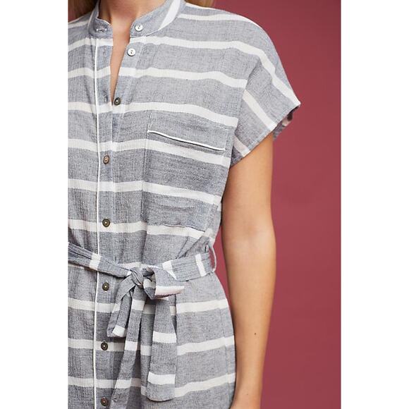 New Anthropologie Camden Grey & White Shirt Dress by Corey Lynn Calter XS $168 - Picture 3 of 3